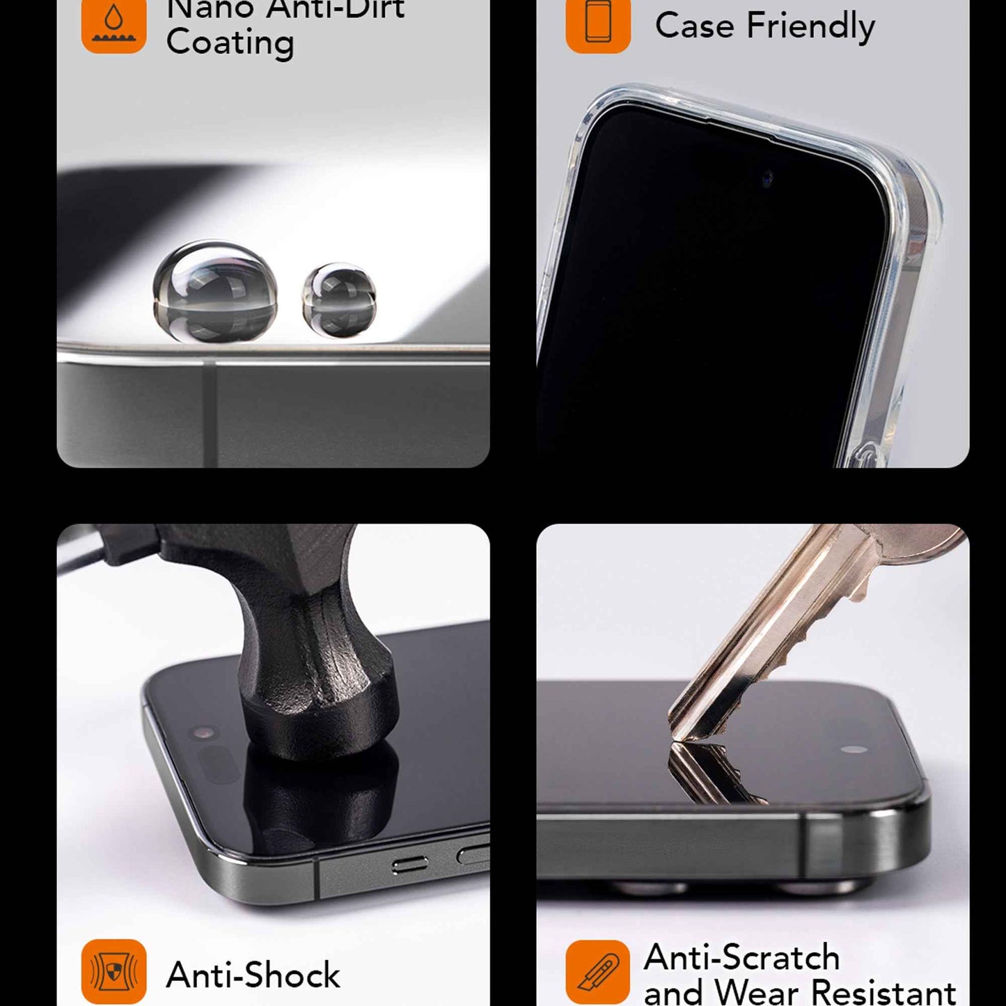 HodaΒ Anti-Glare ( Matte ) Glass Screen Protector for iPhone 17 Series / 16 Pro with Dust-Free Helper Lite