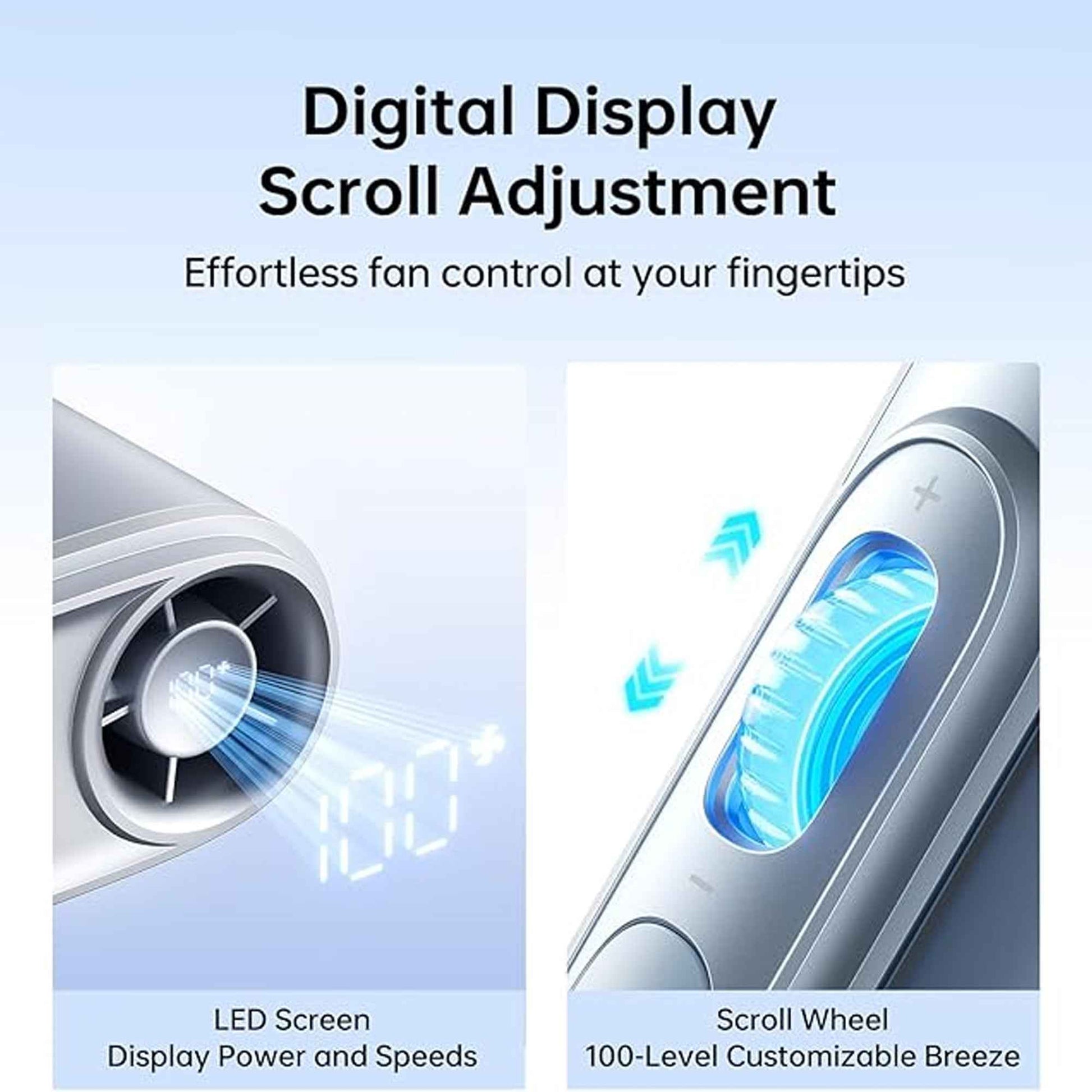 Jisulife Neck Fan Life5 100 Speed 40000RPM Cooling 4500mAh Battery with Lanyard