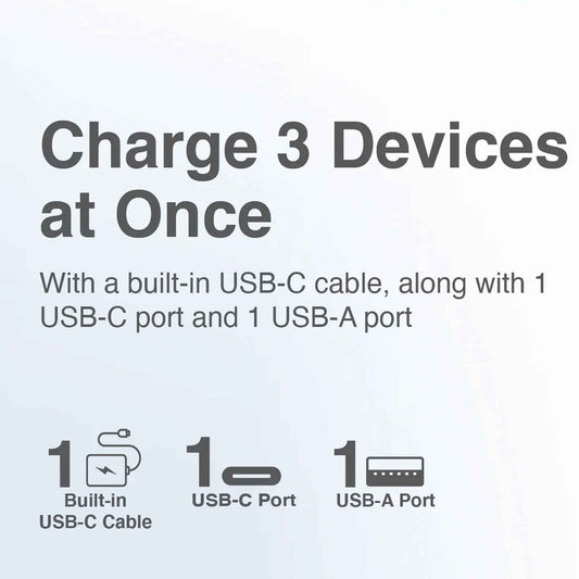 Mazer PowerCharge Link 10V2 10,000mAh PD20W (Built-in USB C Cable) Power Bank