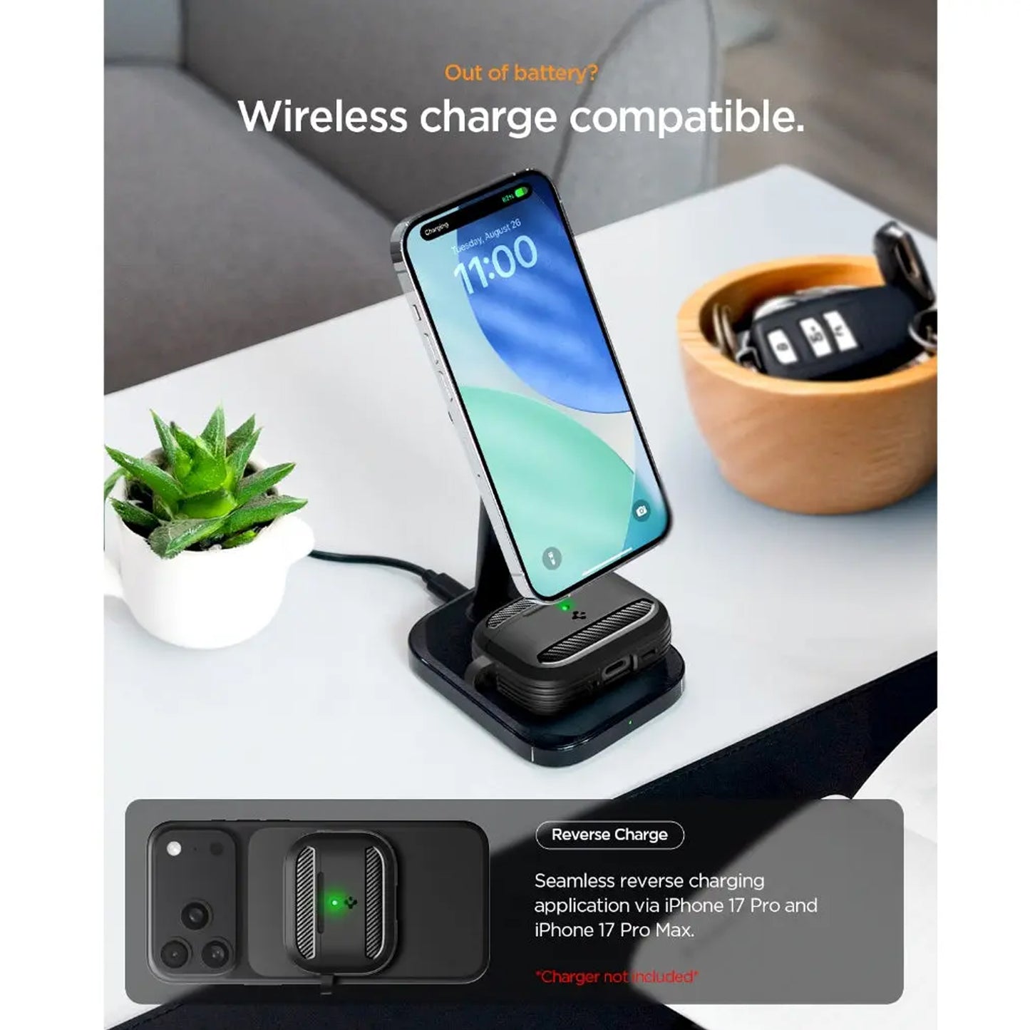 Spigen Rugged Armor for AirPods Pro 3 - Metal Carabiner Included