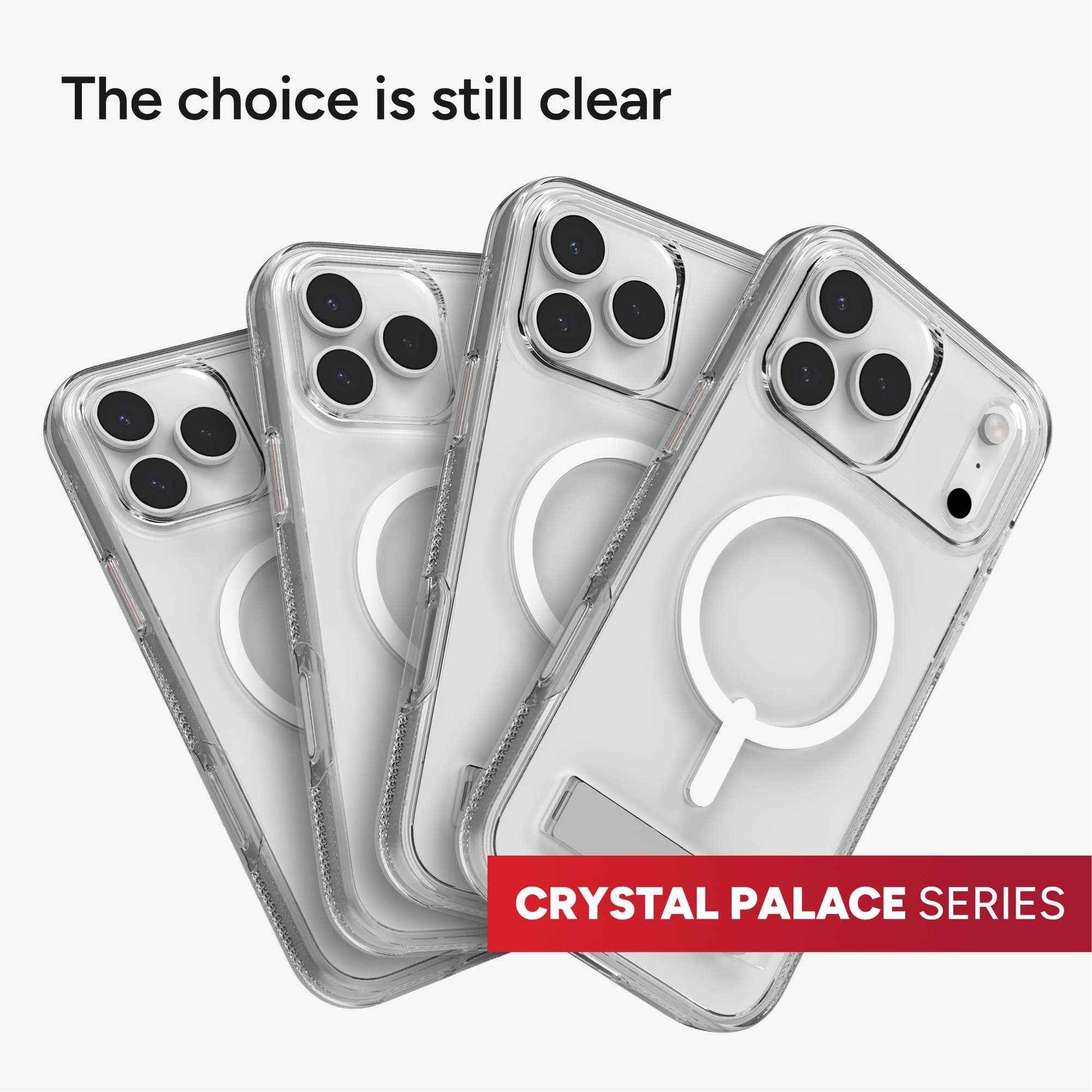 ZAGG Crystal Palace Snap Case with Camera Button for iPhone 17 Pro Max / 17 Pro Magnetic Case