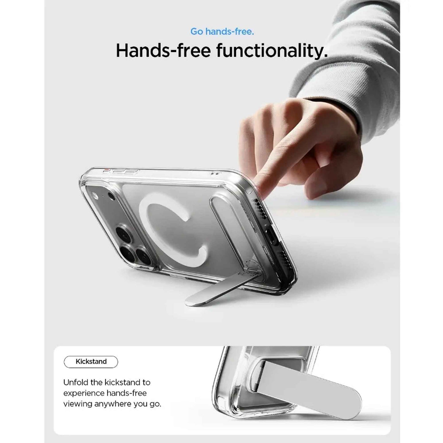 Spigen Ultra Hybrid S MagFit for iPhone 17 Pro Max - Magnetic Case with Kickstand