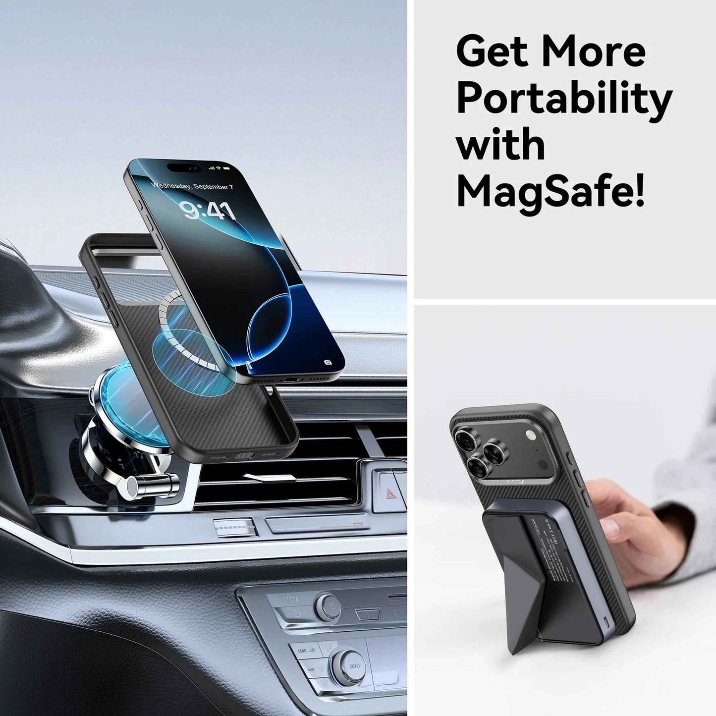 Raptic Aramid Fiber Dual Magsafe 600D for iPhone 17 Series - Magsafe Compatible