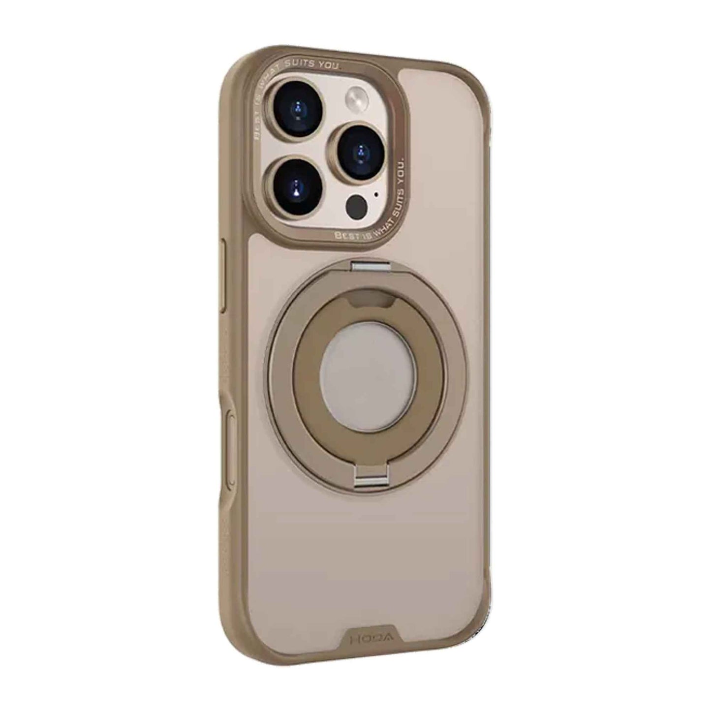 Hoda ROUGH Magnet with 360° Foldable Rotating Ring-holder Stand for iPhone 16 Series