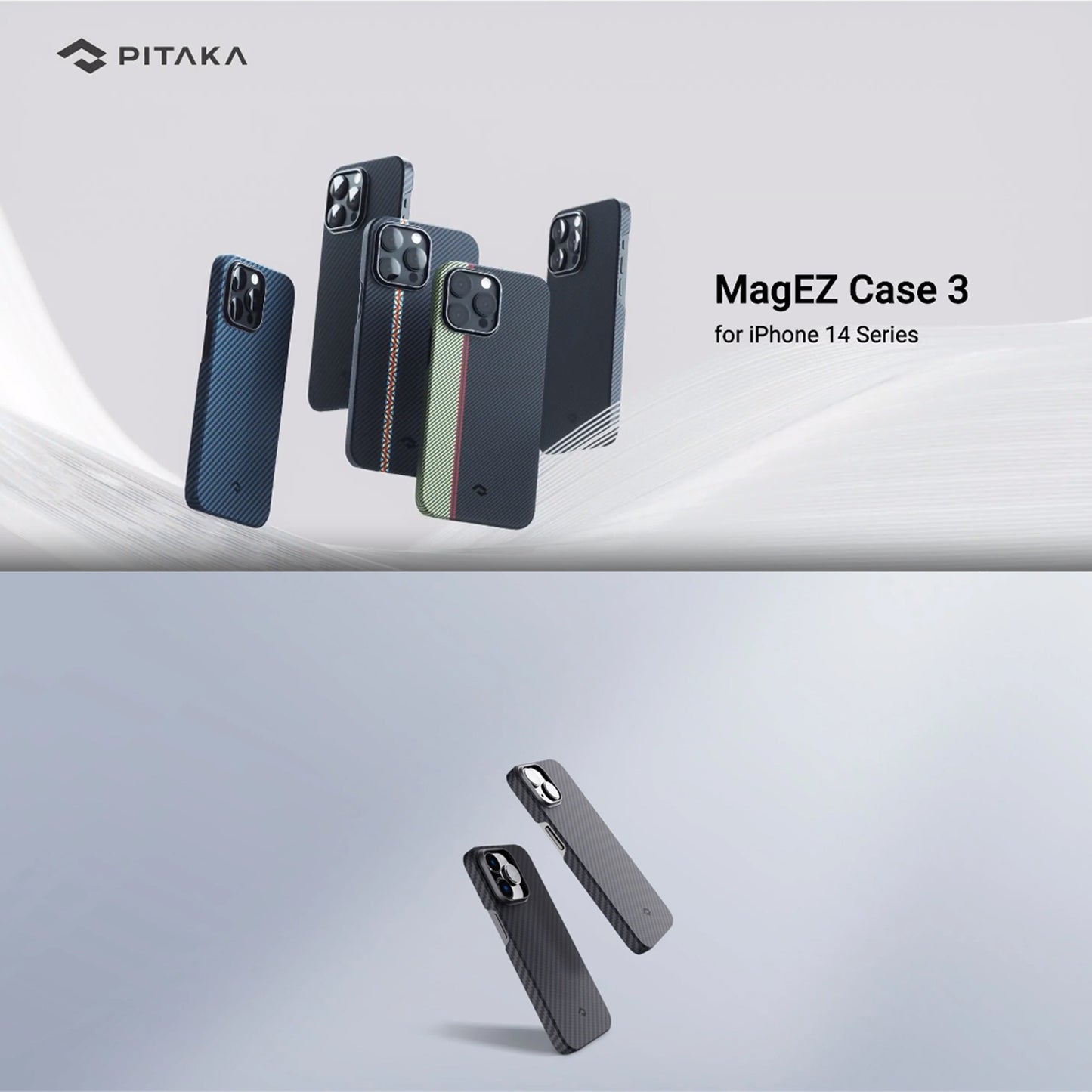 PITAKA MagEZ Case 3 for iPhone 14 Series - Magsafe Compatible