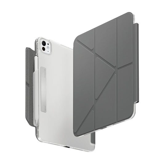 UNIQ Camden Click for iPad Pro 11" / iPad Pro 13" ( 2024 ) M4 Y-Fold Functionality with Stylus Holder - Rhino Grey - Forexengineer -Malaysia- 8886463688892-8886463688854