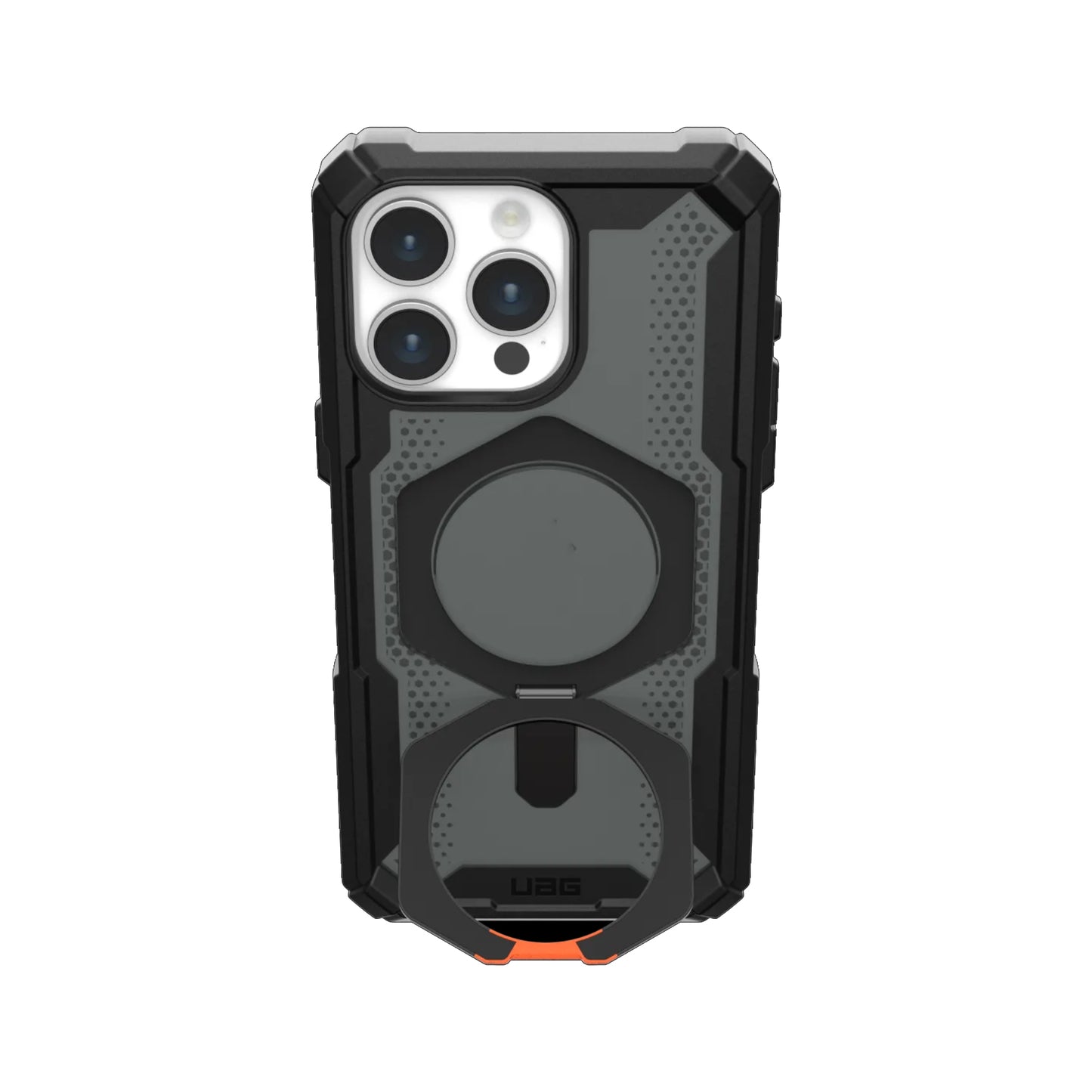 UAG Plasma XTE for iPhone 15 Series - MagSafe Compatible with Kickstand -  Black/Orange