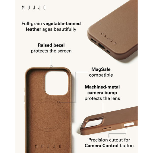 MUJJO Full Leather Case for iPhone 16 Series - Magsafe Compatible - Forexengineer -Malaysia