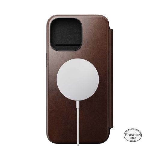 Nomad Modern Horween Leather Folio Case for iPhone 15 Series - Magsafe Compatible - Forexengineer -Malaysia- 856500016351-856500016306-856500016313-856500016269