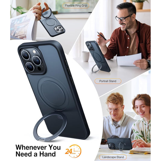 TORRAS Guardian UPRO Ostand Matte Case for iPhone 15 Series - Magsafe Compatible with Stand - Forexengineer -Malaysia- 6938075676490-6938075676483