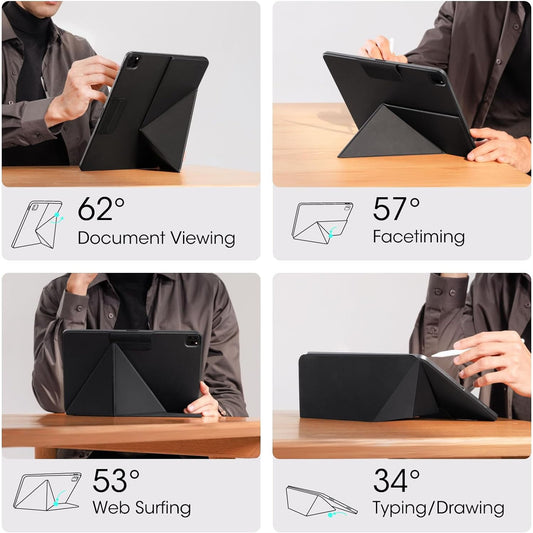 PITAKA MagEZ Folio 2 for iPad Pro 13" / iPad Pro 11'' ( 2024 ) M4 - With Four Standing Angles and Pencil Holder - Forexengineer -Malaysia- 749355415892-749355416042-749355415885-749355415915-749355415908-749355416059