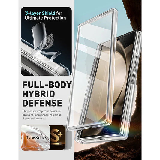 i-Blason Cosmo Pro Case with Built-in Tempered Glass Screen Protector and S Pen Holder for Samsung Galaxy Z Fold 6 - Clear - Forexengineer -Malaysia- 843439147591