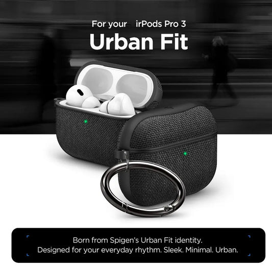 Spigen Urban Fit for AirPods Pro 3 - Premium Knit Fabric with Metal Carabiner Included