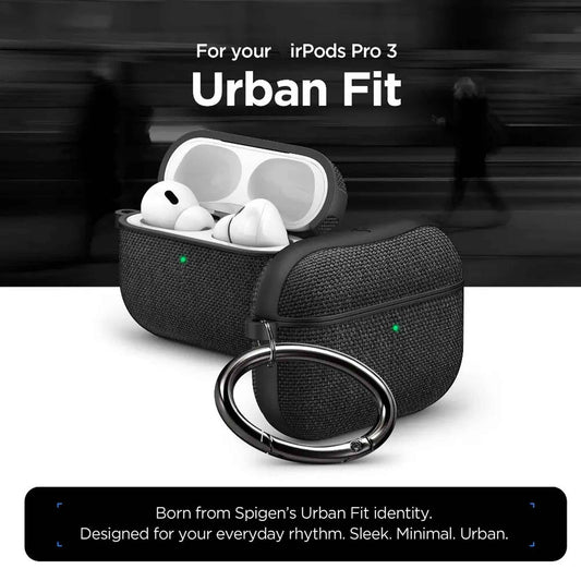 Spigen Urban Fit for AirPods Pro 3 - Premium Knit Fabric with Metal Carabiner Included