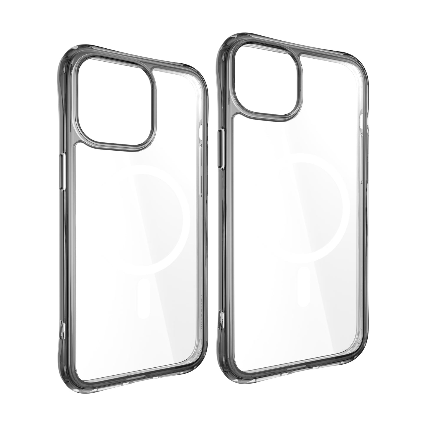 MAGEASY Alos M Anti-Yellowing Contoured Bumper Case for iPhone 15 Series - Magsafe Compatible - Transparent