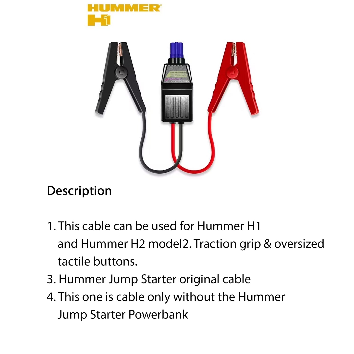 Hummer Cable for H1 & H2 Jump Starter - Forexengineer -Malaysia- HUM-CABLE-H1/H2