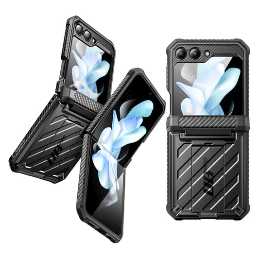Supcase Unicorn Beetle PRO for Samsung Galaxy Z Flip 5 with Belt Clip - Black - Forexengineer -Malaysia- 843439124097