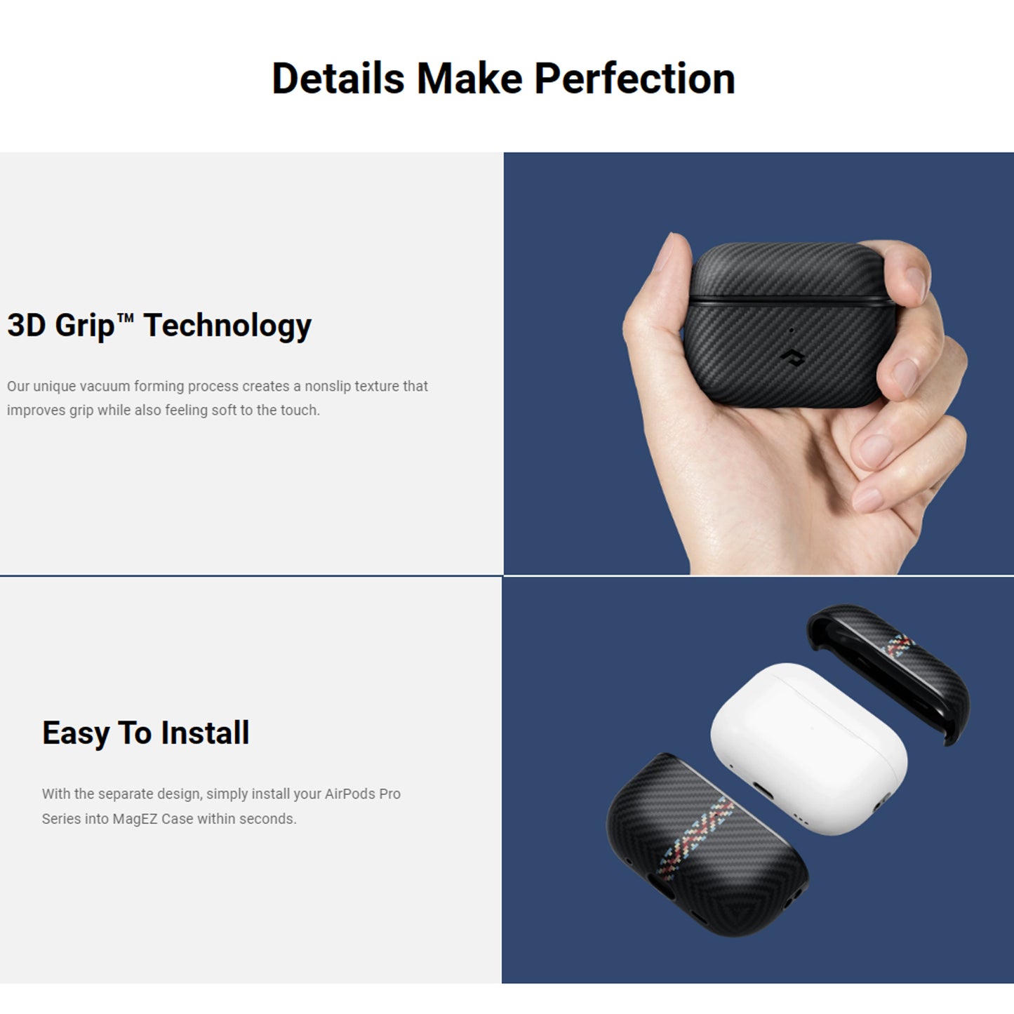 PITAKA MagEZ Case For AirPods Pro 2  / AirPods Pro