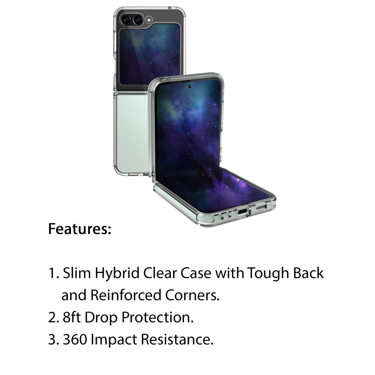 UNIQ Lifepro Xtreme for Samsung Galaxy Z Flip 5 - Clear - Forexengineer -Malaysia- 8886463685082