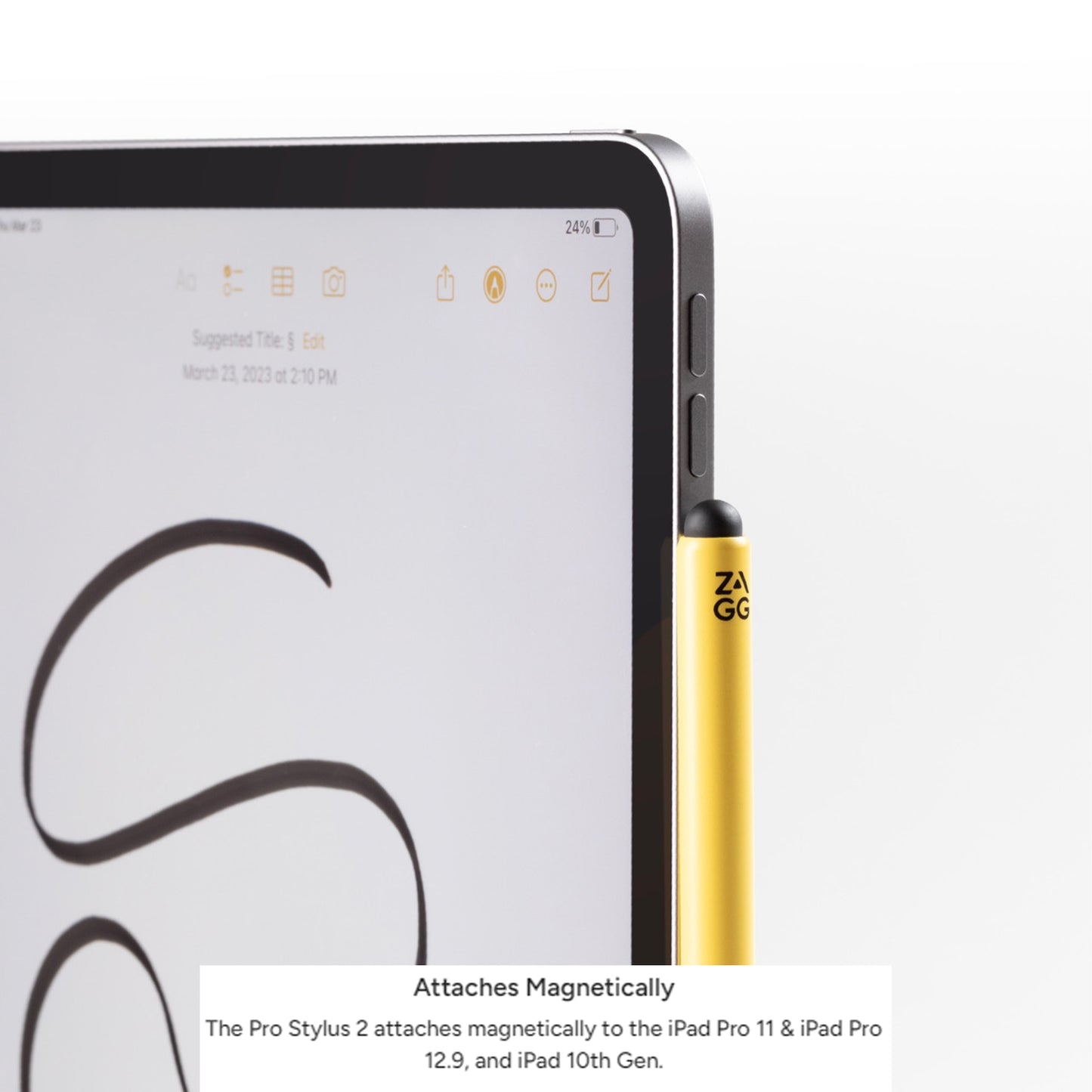 ZAGG Pro Stylus 2 - Dual Tip Stylus with Wireless Charging