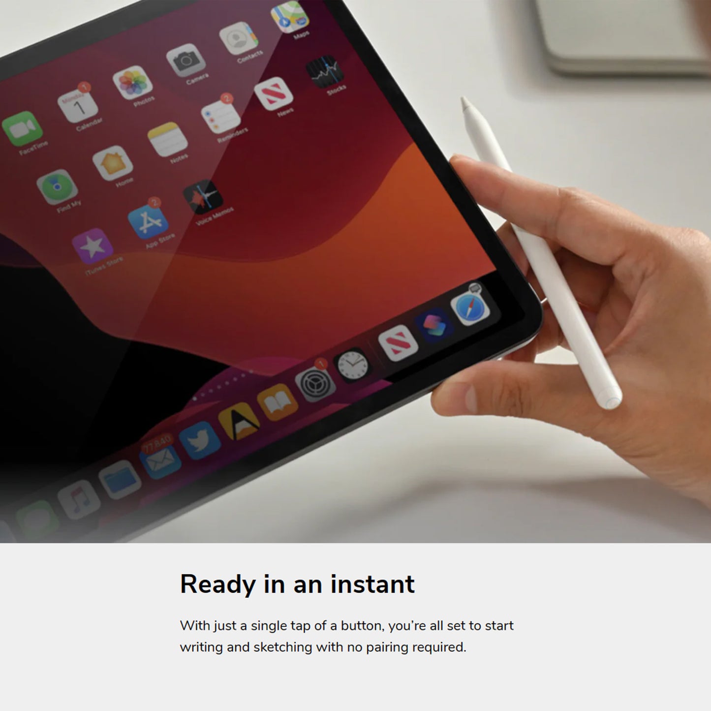 UNIQ Pixo Pro Magnetic Stylus Pen with Tilt Sensitivity and Wireless Charging for iPad - Dark Grey - Forexengineer -Malaysia- 8886463684771