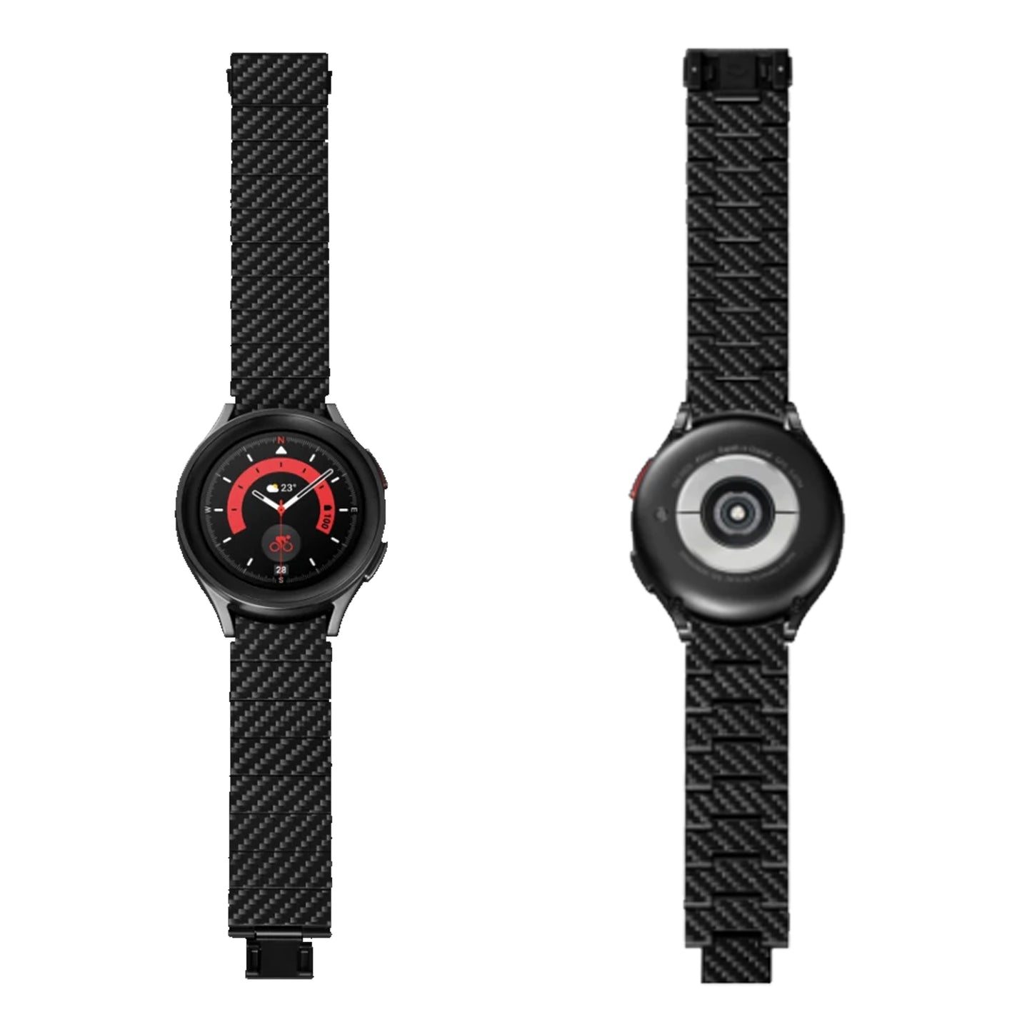 PITAKA Carbon Fiber Watch Band Modern Series for Samsung Galaxy Watch4, Watch4 Classic, Watch5, and Watch5 Pro all size