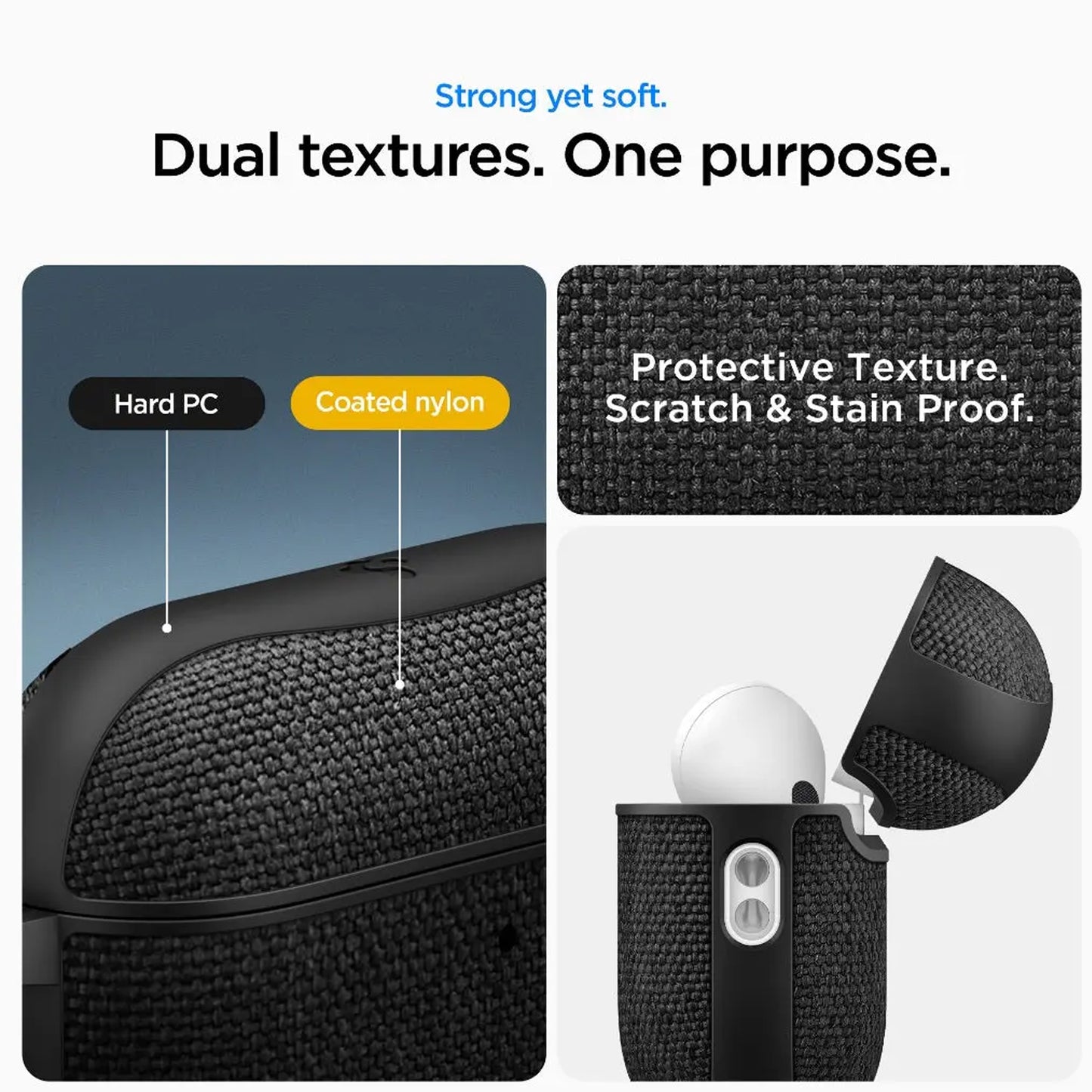 Spigen Urban Fit for AirPods Pro 3 - Premium Knit Fabric with Metal Carabiner Included