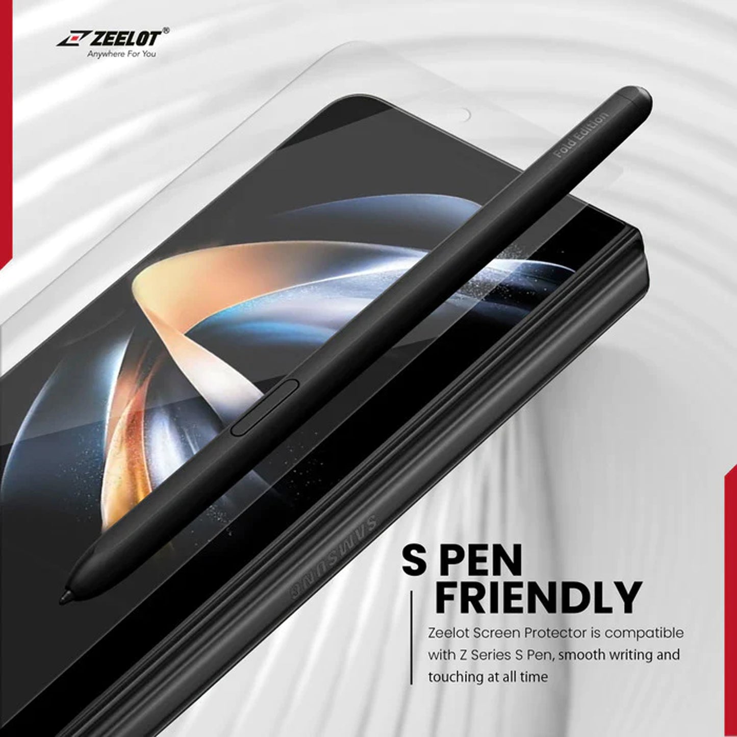 ZEELOT PureGlass for Samsung Z Fold 5 / Z Fold 4 - 2.5D Tempered Glass Screen Protector - Clear - Forexengineer -Malaysia- 4891011517412-4891011516316