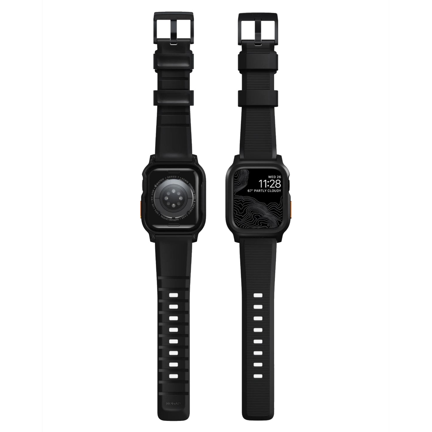 Nomad Rugged Case for Apple Watch 45mm / 44mm Series 9 / 8 / 7 / SE / 6 / 5/ 4 - Black - Forexengineer -Malaysia- 856500013374