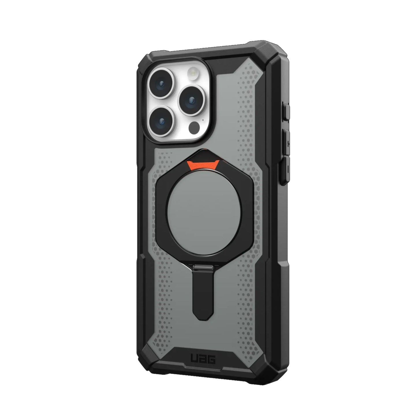 UAG Plasma XTE for iPhone 15 Series - MagSafe Compatible with Kickstand -  Black/Orange