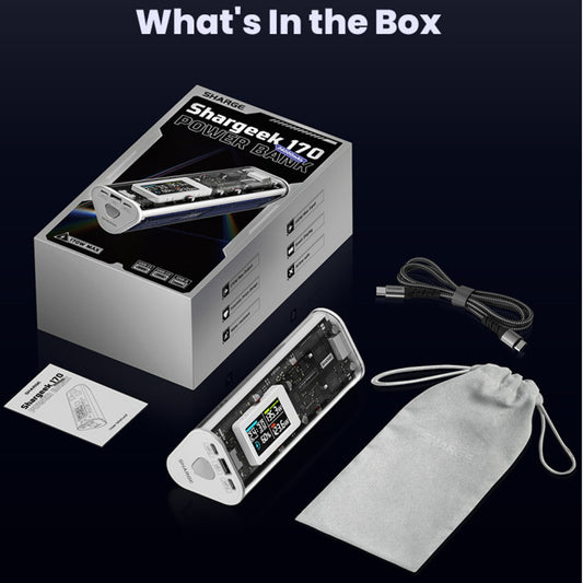 Sharge Shargeek 170 24,000mAh 170W Fast Charging Powerbank IP66 Water Resistant - Forexengineer -Malaysia- 6973154657700-6973154652637