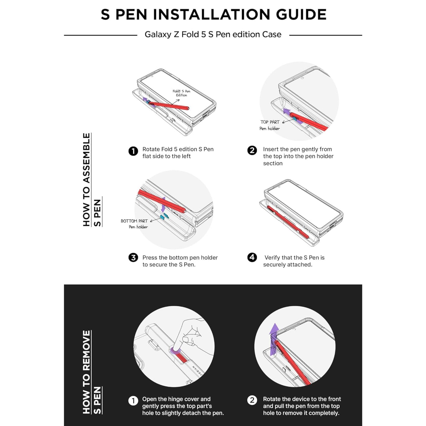 VRS Design Terra Guard Modern Go Series for Samsung Galaxy Z Fold 5 (with S-pen Slot)