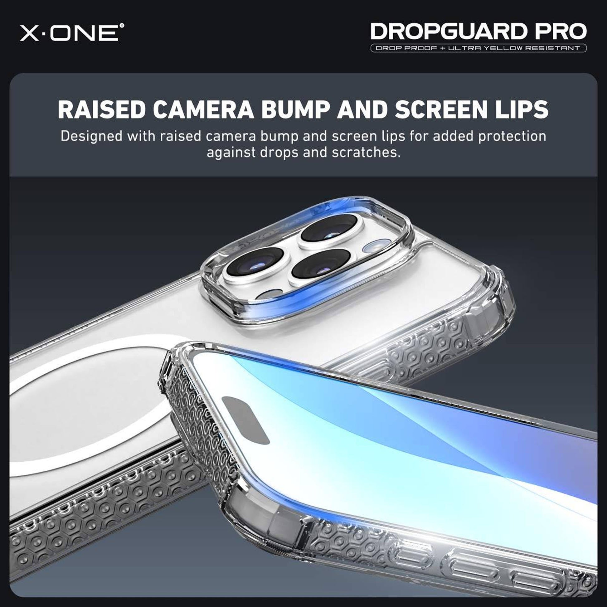 X.One Drop Guard Pro for iPhone 16 Series - Ultra Yellow Resistant and Magsafe Compatible - Forexengineer -Malaysia