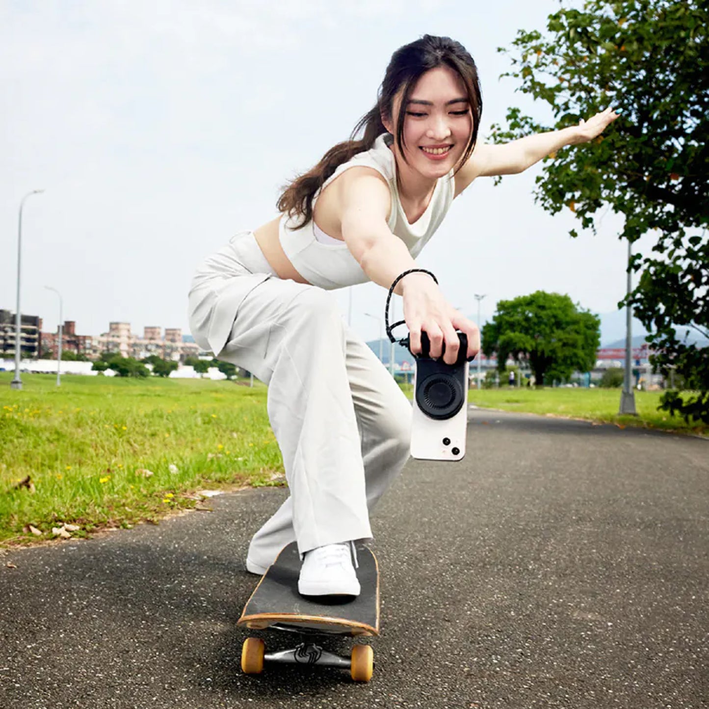 ADAM Elements SELFIE SHOT Magnetic Hand Grip with Power Bank 5000mAh - Wrist Strap and Magnetic Ring Included