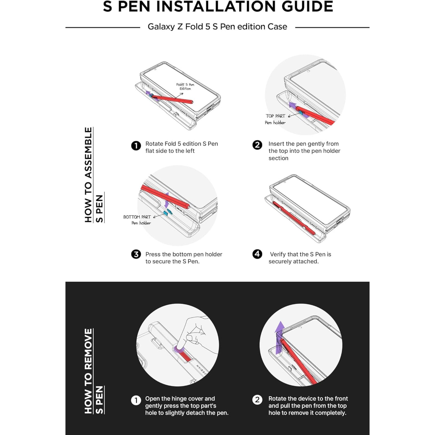 VRS Design Terra Guard Modern Series for Samsung Galaxy Z Fold 5 (with S-pen Slot)