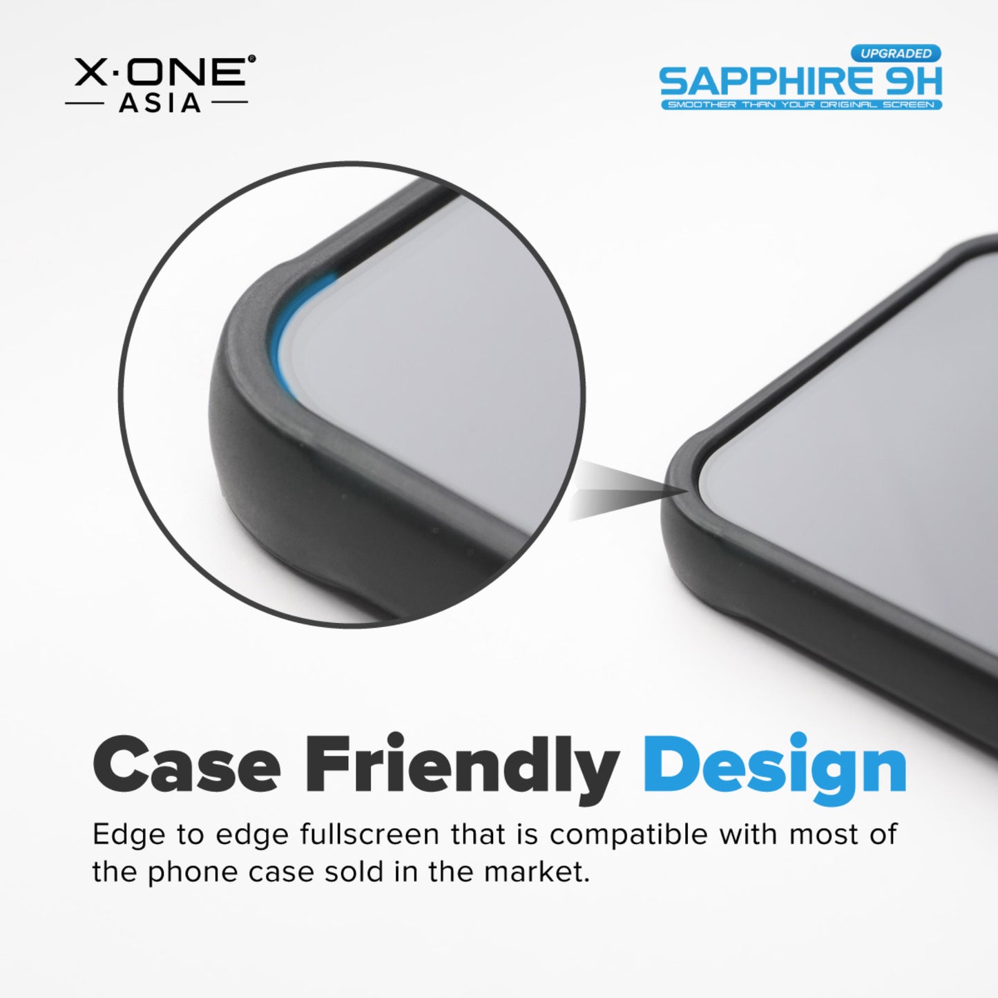 X.One Upgraded Sapphire Coated Glass Screen Protector for iPhone 15 Series with Dust Free Installer Kit