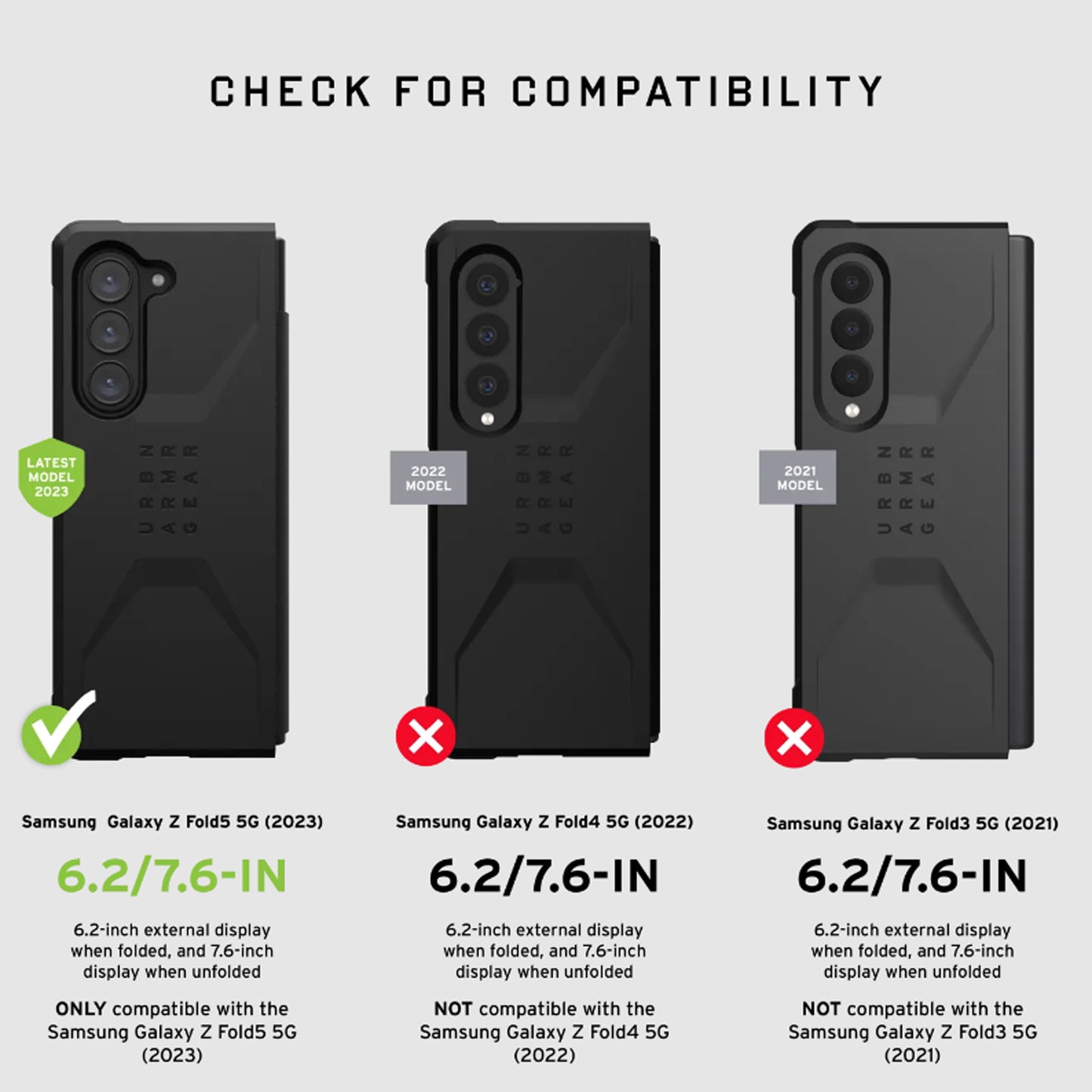 UAG Civilian for Samsung Galaxy Z Fold 5