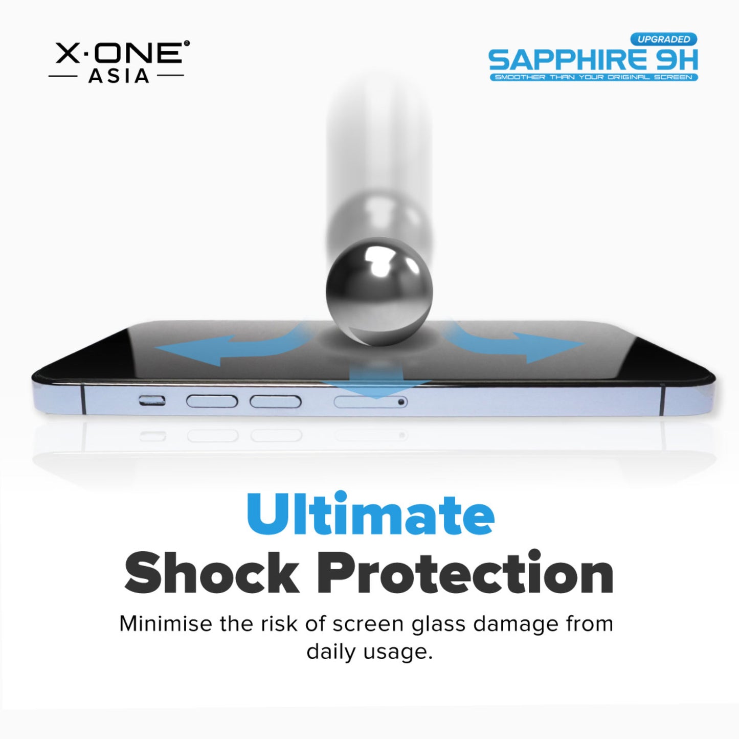 X.One Upgraded Sapphire Coated Glass Screen Protector for iPhone 15 Series with Dust Free Installer Kit