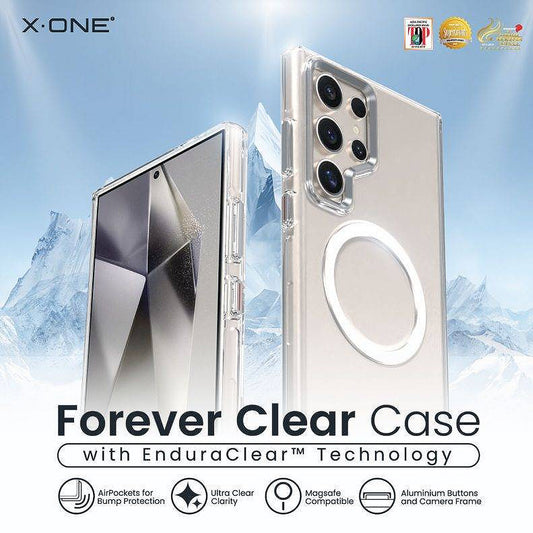 X.One Forever Clear ( Anti-Yellowing ) Phone Case for Samsung Galaxy S24 Series - Magsafe Compatible - Forexengineer -Malaysia- 656575775439-656575775448-656575775425
