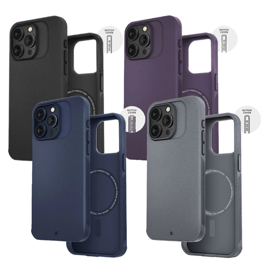 NEW VERSION Caudabe Synthesis for iPhone 15 Series - MagSafe Compatible with Button Cover - Forexengineer -Malaysia- 658580974862-658580974831-658580974879-658580974848-658580974886-658580974855-658580974893-658580974909