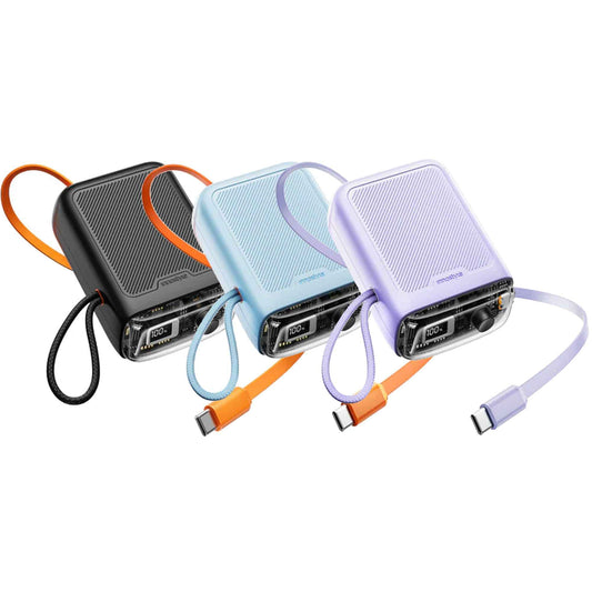 Innostyle TransiMini FlexCharge 10000mAh Power Bank with Built-in Retractable Cable (up to 60cm) 30W