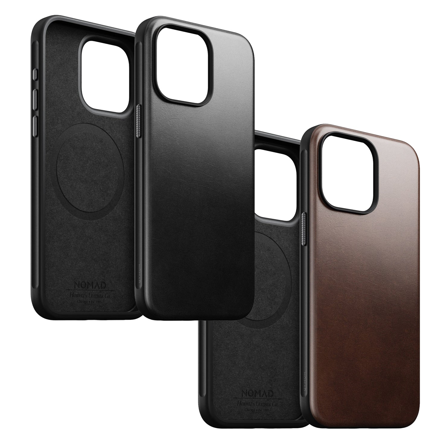 Nomad Modern Horween Leather Case for iPhone 15 / 14 Series - Magsafe Compatible