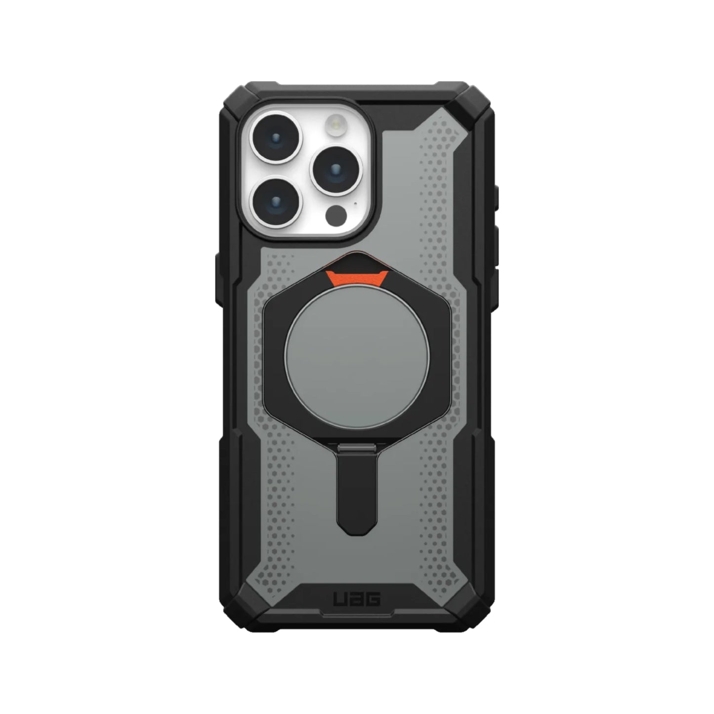 UAG Plasma XTE for iPhone 15 Series - MagSafe Compatible with Kickstand -  Black/Orange