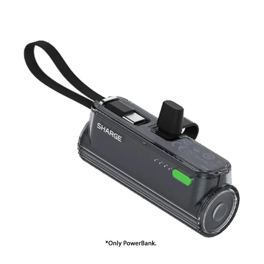 Sharge Flow Mini 2 - Swappable USB-C & Lightning Connector with Built-in USB-C Cable