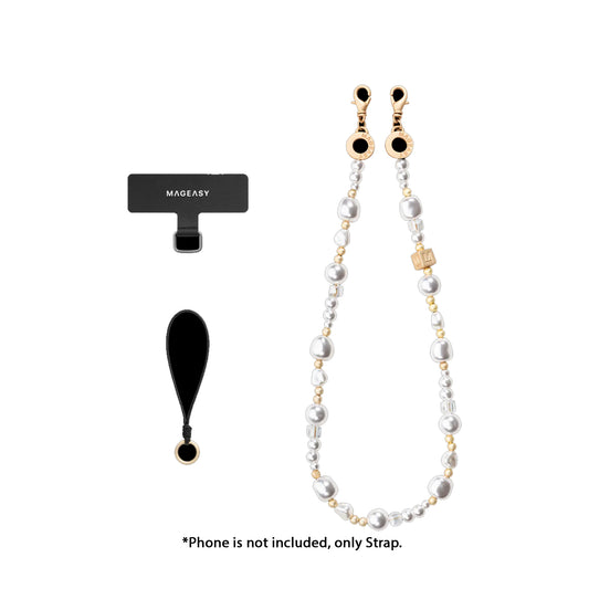 MAGEASY Beaded Wrist Strap with Strap Card & Charm Loop