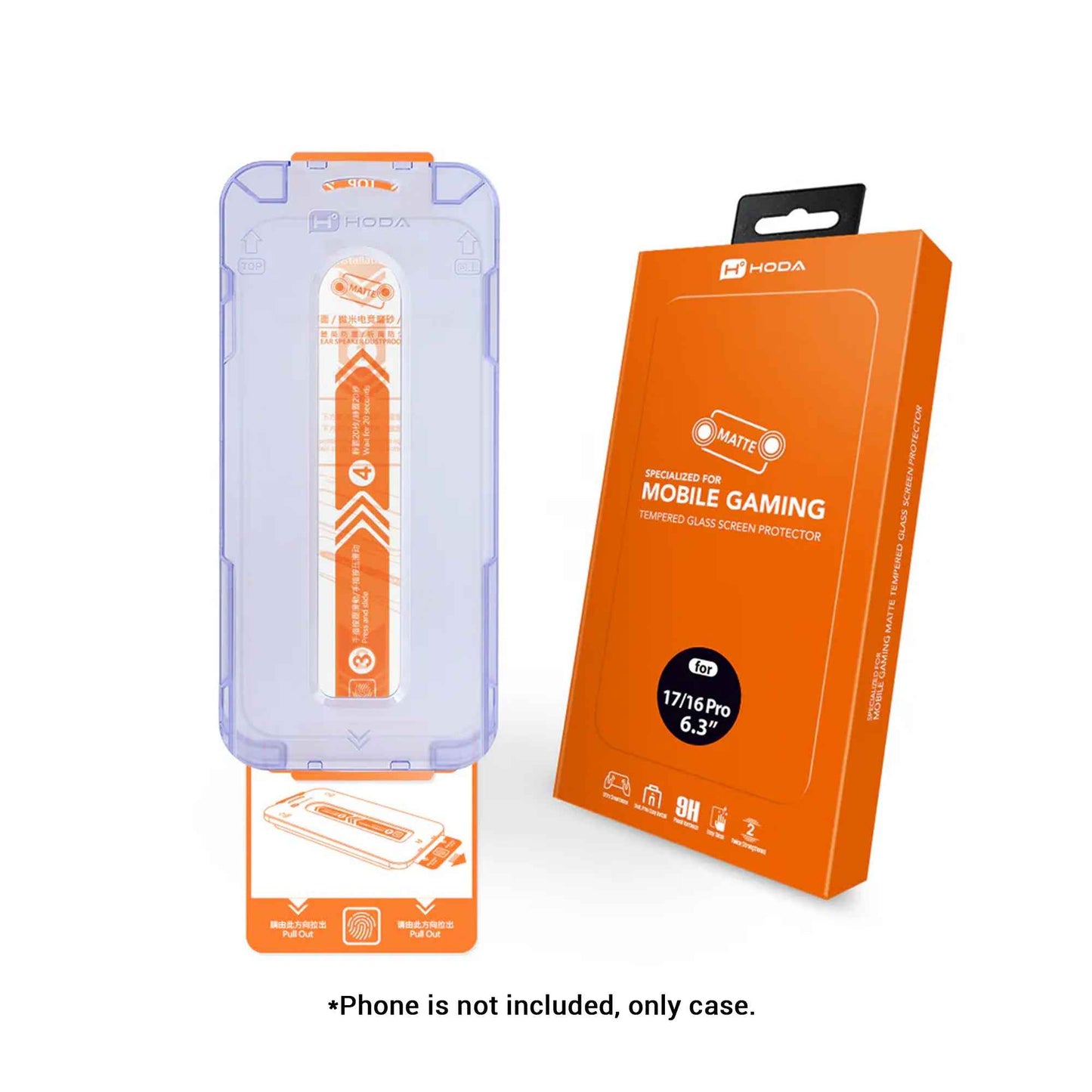 HodaΒ Anti-Glare ( Matte ) Glass Screen Protector for iPhone 17 Series / 16 Pro with Dust-Free Helper Lite