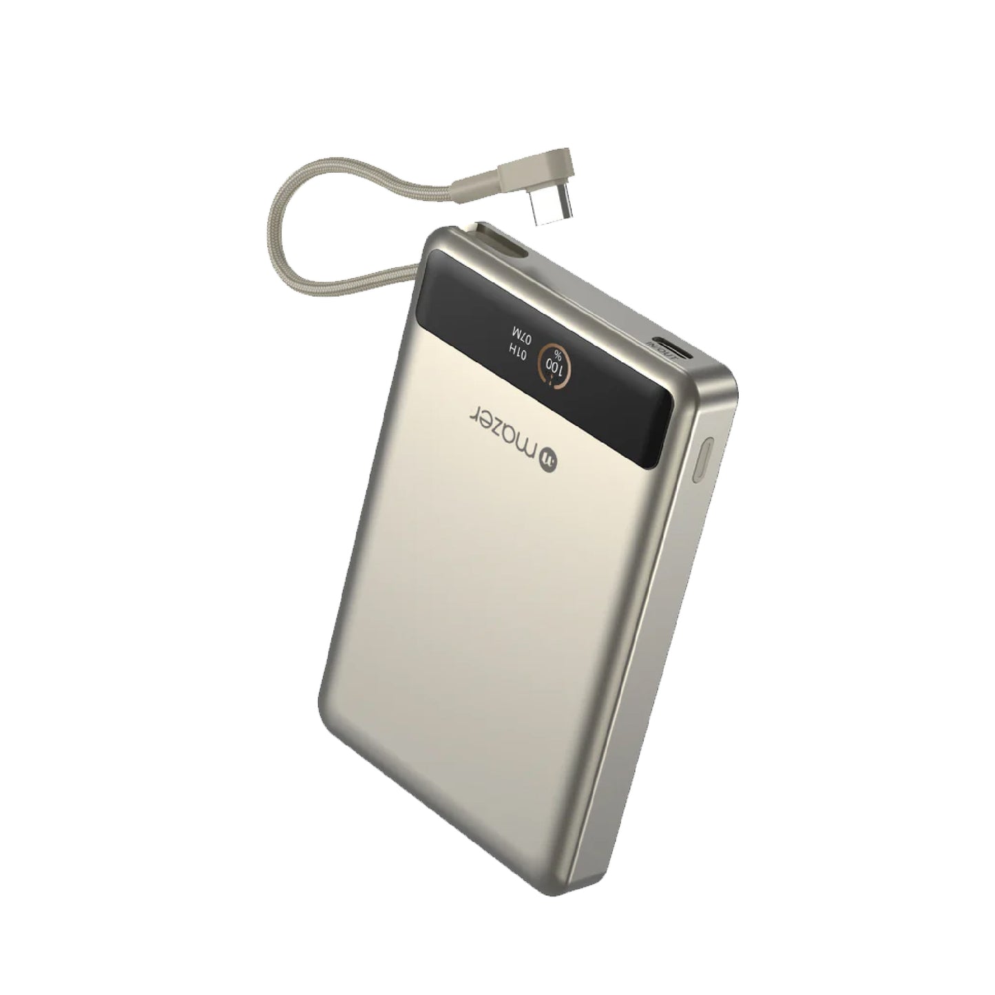 Mazer MagLink70 10,000 mAh Qi2 Certified 15W Magnetic Wireless Power Bank with Built in USB-C Cable ( CCC Certified )