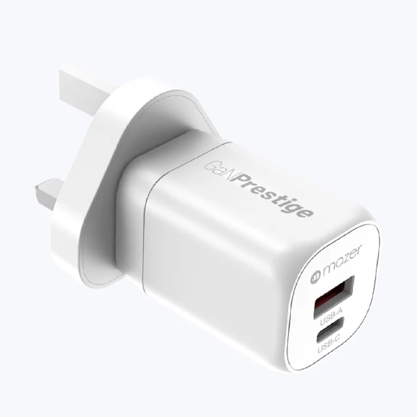 MAZER GaNPrestige 35W Fast Charging Travel Wall Charger ( 2 Ports ) USB-C / USB-A