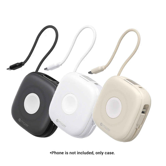 Mazer MagLink18i Trio+ 4-in-1 Magnetic Wireless Charging Power Bank with Dual Built-in Cables 10000mAh