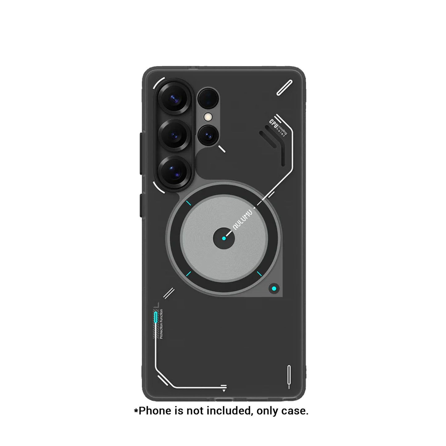 AULUMU S25 Frosted Case for Samsung Galaxy S25 Ultra - Glow in The Dark with Cooling Window Design Magnetic Case